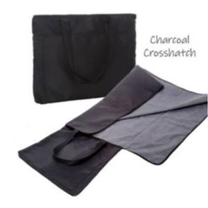 Thirty-One FOLD N' FUN MAT - Charcoal Crosshatch NIP
